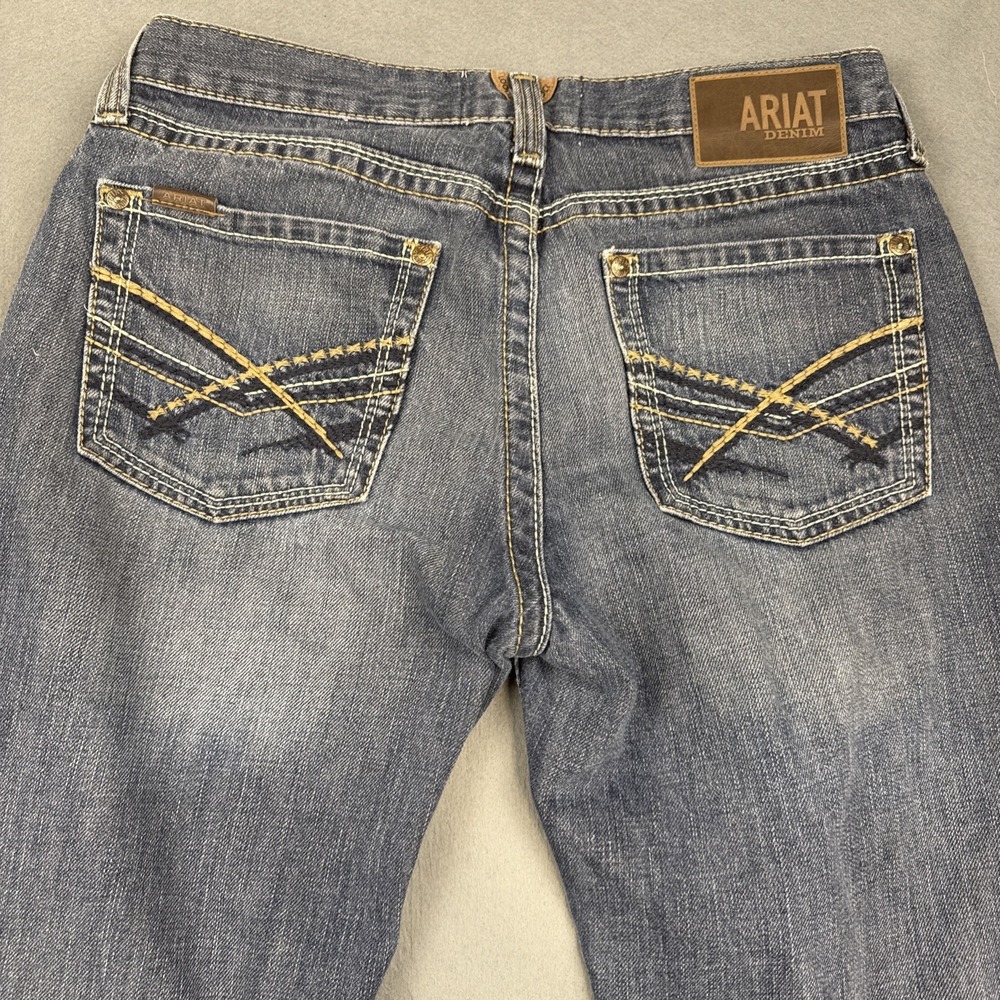 Ariat M5 JEANS MENS 32/34 Straight Fit Gulch Boundary DARK WASH WHISKERING